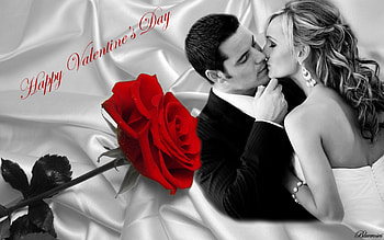 ♡ Happy Valentine's day my love ♡, Valentine, rose, day, Happy, love, red, couple HD wallpaper