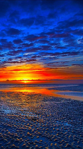 4 k, Blue Sky, Sunset Background HD phone wallpaper