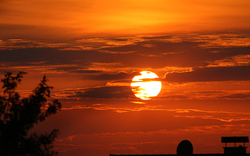 Race the Sun, landscape, beautiful, nature, amazing, sun, sunset, evening HD wallpaper