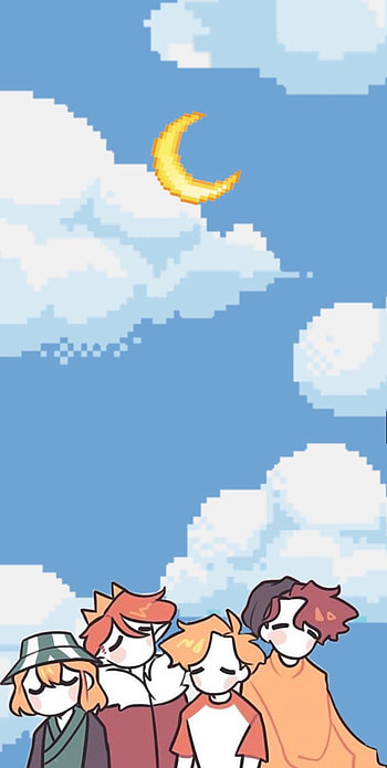 SBI, cloud, sky, mcyt, tommyinnit, ph1lza, technoblade, wilbursoot, cute, dsmp, pixel HD phone wallpaper