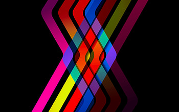colorful lines, , material design, abstract art, black backgrounds, geometric art, creative, artwork, colorful stripes HD wallpaper