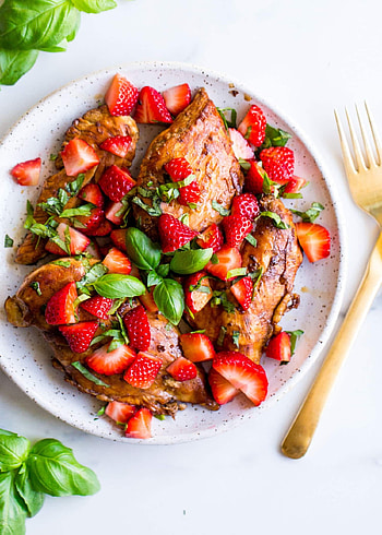 Strawberry, Basil chicken, Wholesomelicious, Food HD phone wallpaper