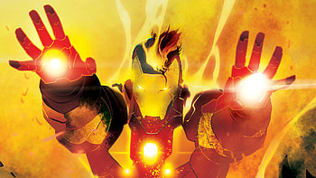 Iron man, commission, yellow red artwork HD wallpaper