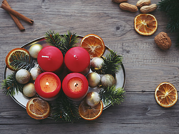Holidays, Oranges, Candles, Christmas, Fir, Spruce HD wallpaper