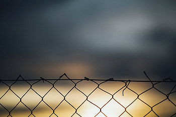Sky, Miscellanea, Miscellaneous, Blur, Smooth, Grid, Fence HD wallpaper
