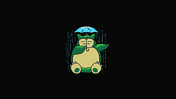 Cute Snorlax Umbrella HD wallpaper