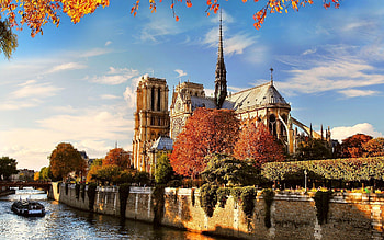River Seine, Notre-Dame Cathedral HD wallpaper