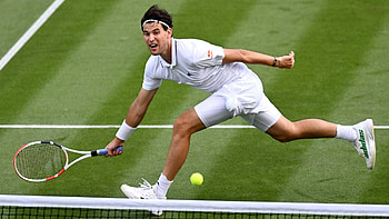 Dominic Thiem in Action at Wimbledon 2023 - Tennis, Wimbledon 2023, tennis, Sports HD wallpaper