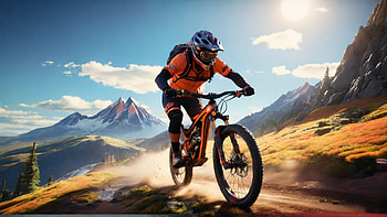 Downhill Ride, mountain bike, bike, mountain, cycling, biker HD wallpaper