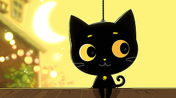 Chococat - Cute Sanrio Black Cat Background, Chococat, sanrio, Black Cat, cute animals HD wallpaper