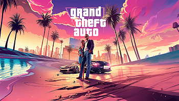 Grand Theft Auto VI - Vibrant Sunset Cityscape, video game, Grand Theft Auto VI HD wallpaper