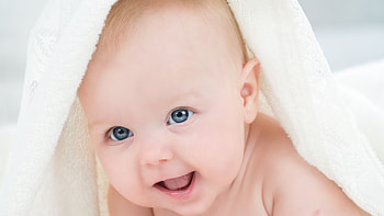 Blue Eyes Cute Smiling Toddler Baby Inside White Cloth Cute HD wallpaper