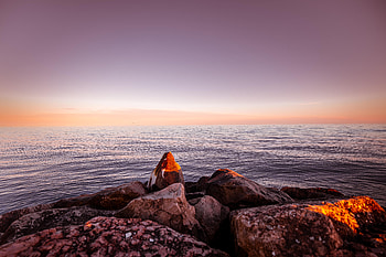 Nature, Stones, Sea, Rocks, Horizon, Stone HD wallpaper