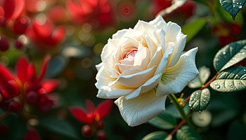 Elegant White Rose - Ultra, white rose, rose, flower, garden, nature HD wallpaper