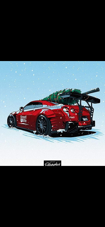 Christmas tree r35, Jdm HD phone wallpaper