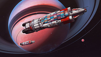 Space-shuttle, shuttle, CG, Space, Fantasy HD wallpaper