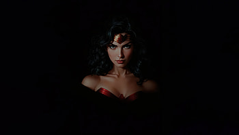 Luminous Wonder Woman, wonder-woman, superheroes, artwork, art, digital-art, ai, black, dark HD wallpaper