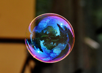 Reflection, Macro, Ball, Colorful, Colourful, Soap Bubble HD wallpaper