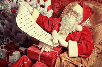 Santa reading, list, wish, christmas, santa HD wallpaper