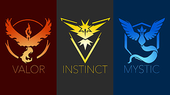 Valor Instinct Mystic, pokemon-go, games, pokemon HD wallpaper