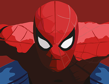 Spider-man, minimal, close up, art HD wallpaper