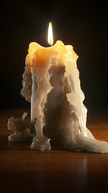 Candle, Melted Wax HD phone wallpaper