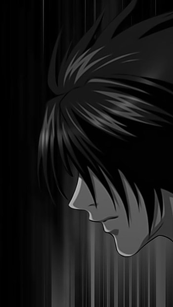 L Lawliet, Black And White, L Death Note HD phone wallpaper