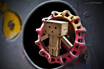 Miscellanea, Miscellaneous, Construction, Design, Danbo, Cardboard Robot, Painted HD wallpaper