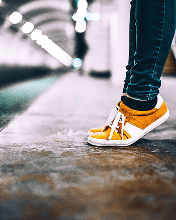 Miscellanea, Miscellaneous, Legs, Sneakers, Brown, Style, Footwear HD phone wallpaper