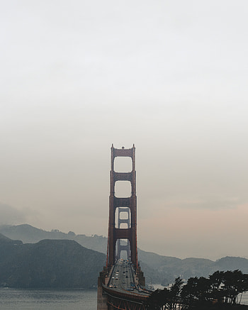 Landscape, Nature, Mountains, Coast, Fog, Bridge HD phone wallpaper