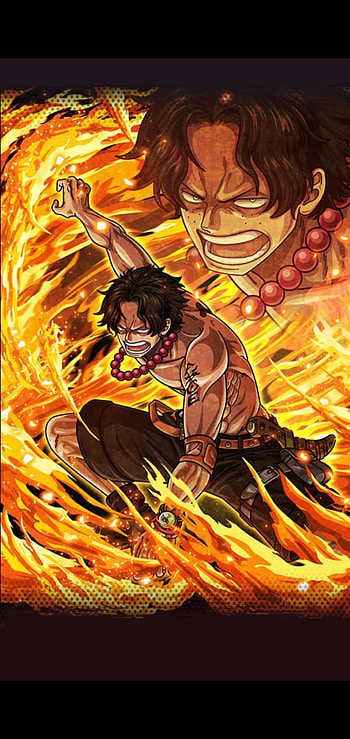 Ase, heat, art, Japan, fire, one piece, anime HD phone wallpaper