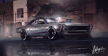 Muscle Car Graphical Art, muscle-car, artist, artwork, digital-art, deviantart HD wallpaper