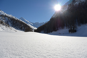 Winter, Nature, Mountains, Snow, Shine, Light HD wallpaper