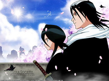 Byakuya and Rukia Kuchiki, bleach, byakuya, soul society, rukia, kuchiki HD wallpaper