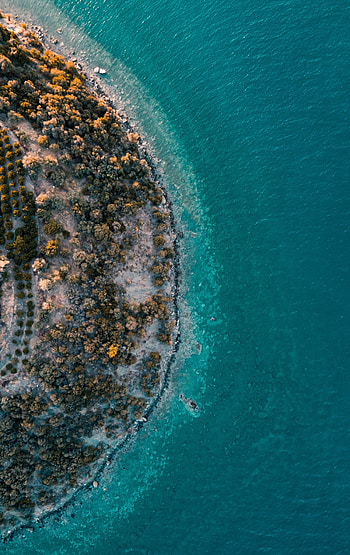 Nature, Water, Sea, View From Above, Shore, Bank, Island HD phone wallpaper
