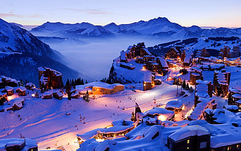 Winter village, Snow-covered cottages, Festive spirit, Cozy atmosphere HD wallpaper