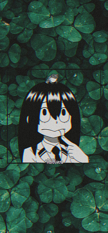 Tsuyu Asui, Ranita, anime girl, green, kawaii, Boku no Hero Academia, verde, cute, My Hero Academia, beautiful, waifu, manga, anime, froppy HD phone wallpaper