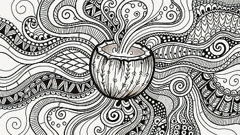 Coconut Water Whirl — Doodle, Coconut Water, Cup HD wallpaper