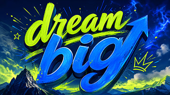 Dream Big - | Skyward Dreams | Big Vision, Typography, Inspirational Quote, Motivational Poster, Graphic Design HD wallpaper