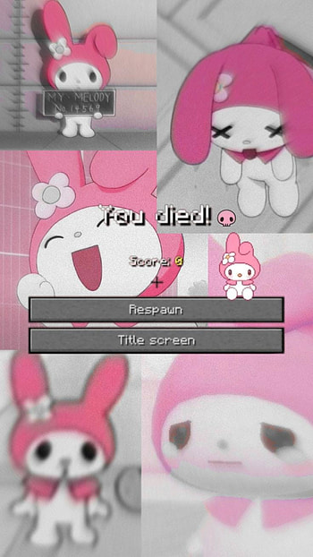 My Melody, red, magenta, Hello_Kitty, Pink, Anime, Minecraft HD phone wallpaper