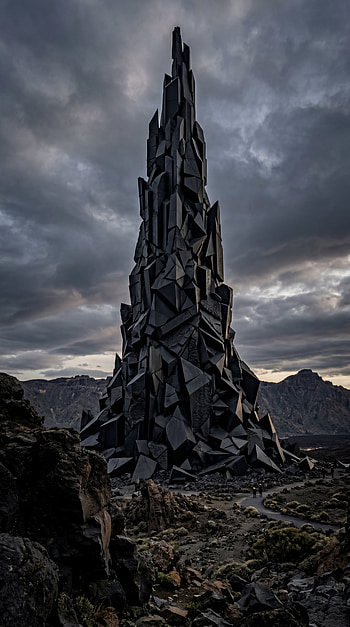Obsidian Black Spire — , Tower HD phone wallpaper
