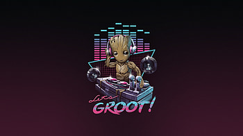 Guardians of the galaxy, DJ, groot, art HD wallpaper