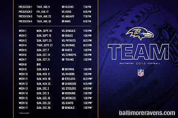 Ravens 2012 Schedule, schedule, baltimore, ravens, football HD wallpaper