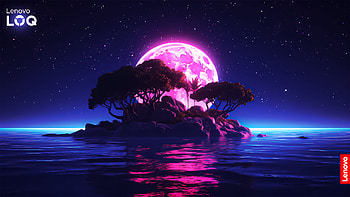 Lenovo : Moonlit Technology Oasis, technology, lenovo, moon HD wallpaper