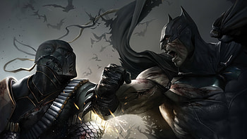 Batman And Deathstroke 2020, batman, deathstroke, superheroes, artwork, artstation HD wallpaper