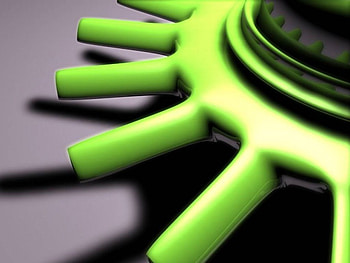 Green Spikes, gear, spikes, green, plastic HD wallpaper