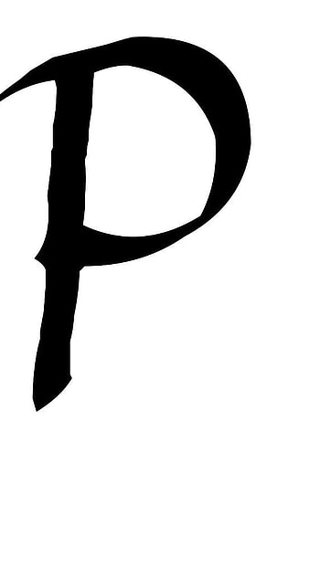 P Letter, Simple Black HD phone wallpaper