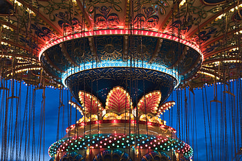 Miscellanea, Miscellaneous, Backlight, Illumination, Attraction, Carousel, Merry-Go-Round HD wallpaper