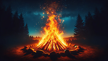 Majestic Nighttime Bonfire, bonfire, campfire, fire, night HD wallpaper