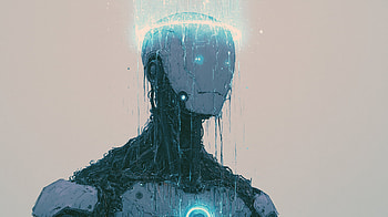 Quad : Neon Warden — Sci‑Fi Robot, Sci Fi, Android, Futuristic HD wallpaper
